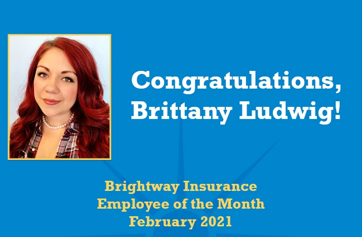 Brightway names Brittany Ludwig Employee of the Month for February 2021