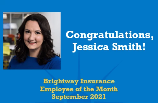 Jessica Smith Employee of the Month September 2021