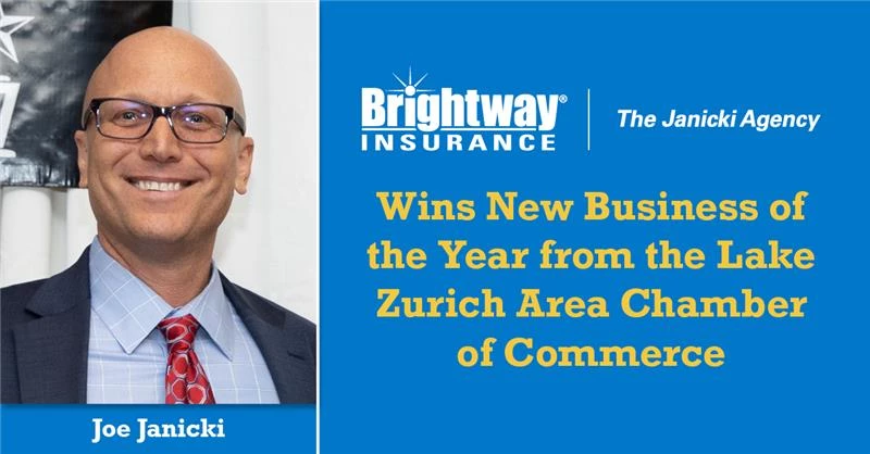 Janicki Honored with New Business of the Year - Brightway Insurance Agency Earns Greater Chicago Award